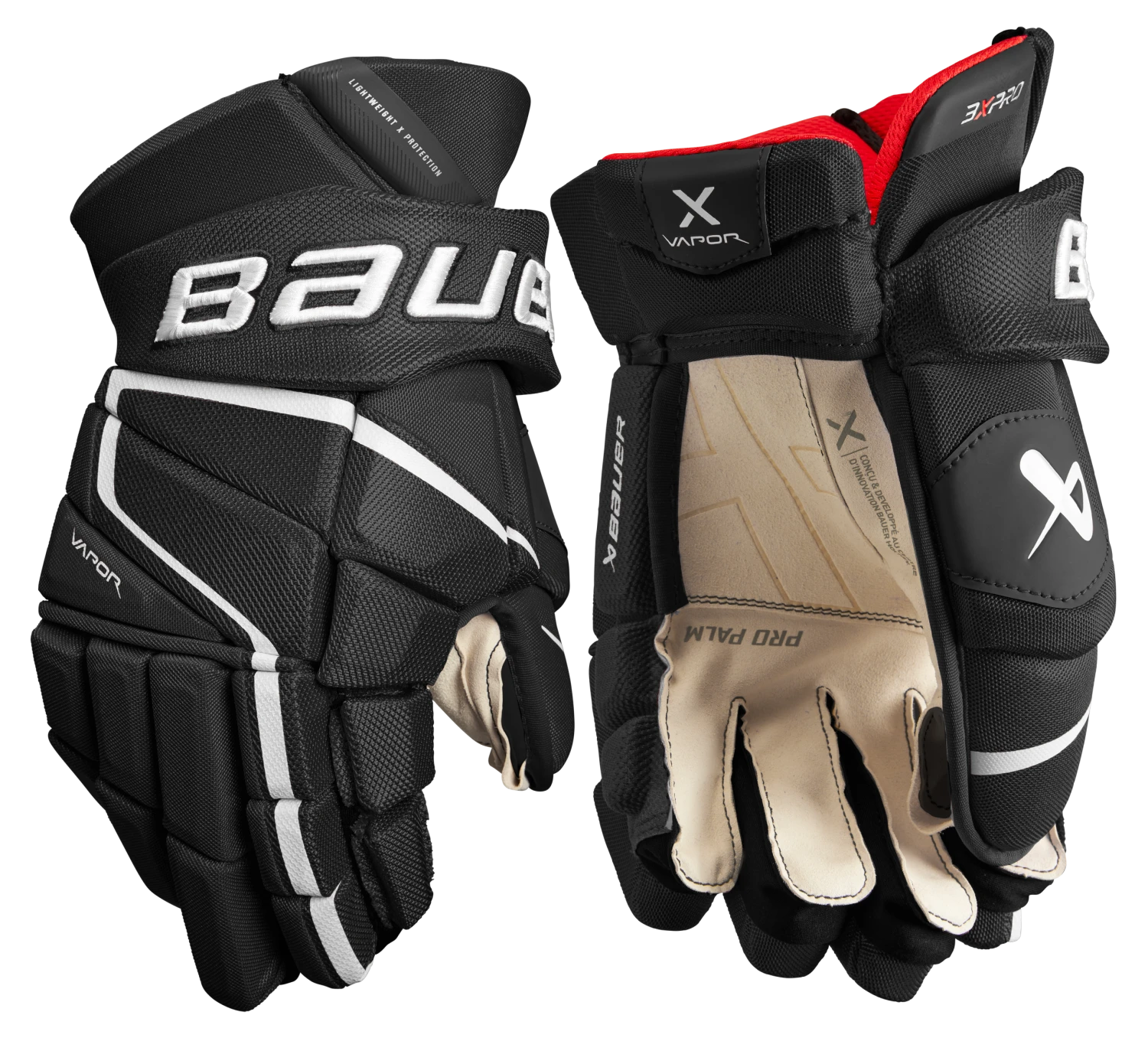 Bauer Vapor 3X Pro Senior Hockey Gloves Bauer Vapor 3X Pro Senior Hockey Gloves -Best Hockey Shop 3XPRO SR FRONT BKW2