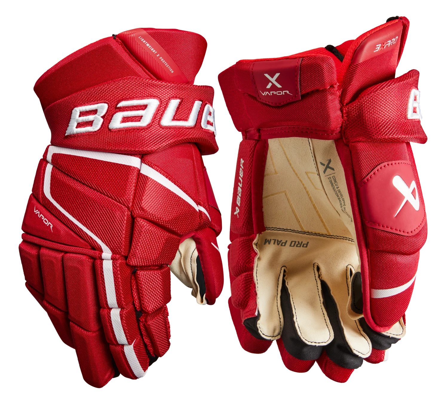 Bauer Vapor 3X Pro Senior Hockey Gloves Bauer Vapor 3X Pro Senior Hockey Gloves -Best Hockey Shop 3XPRO SR FRONT RED2