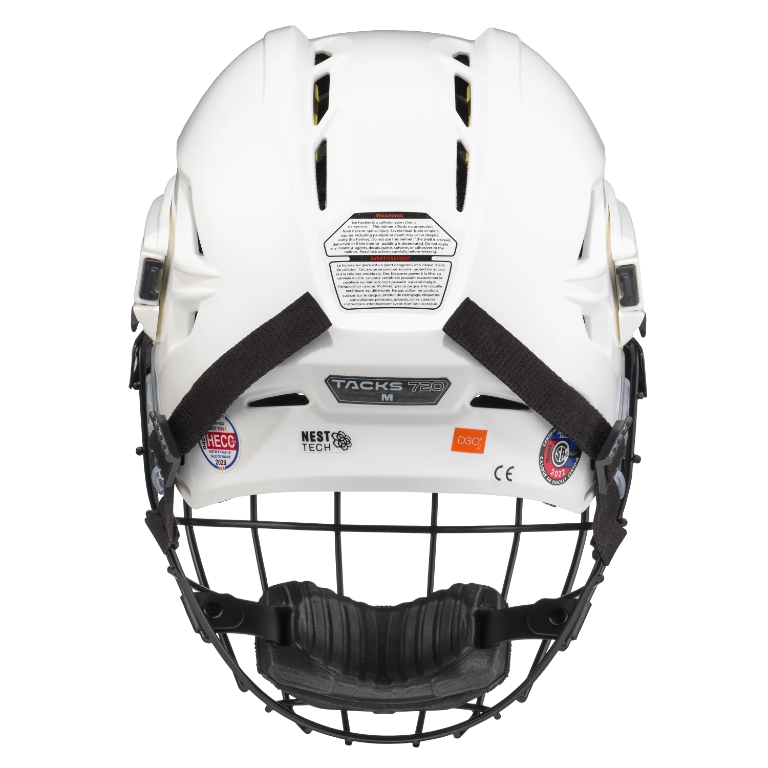 CCM Tacks 720 Combo Hockey Helmet CCM Tacks 720 Combo Hockey Helmet -Best Hockey Shop HT720C WH 04