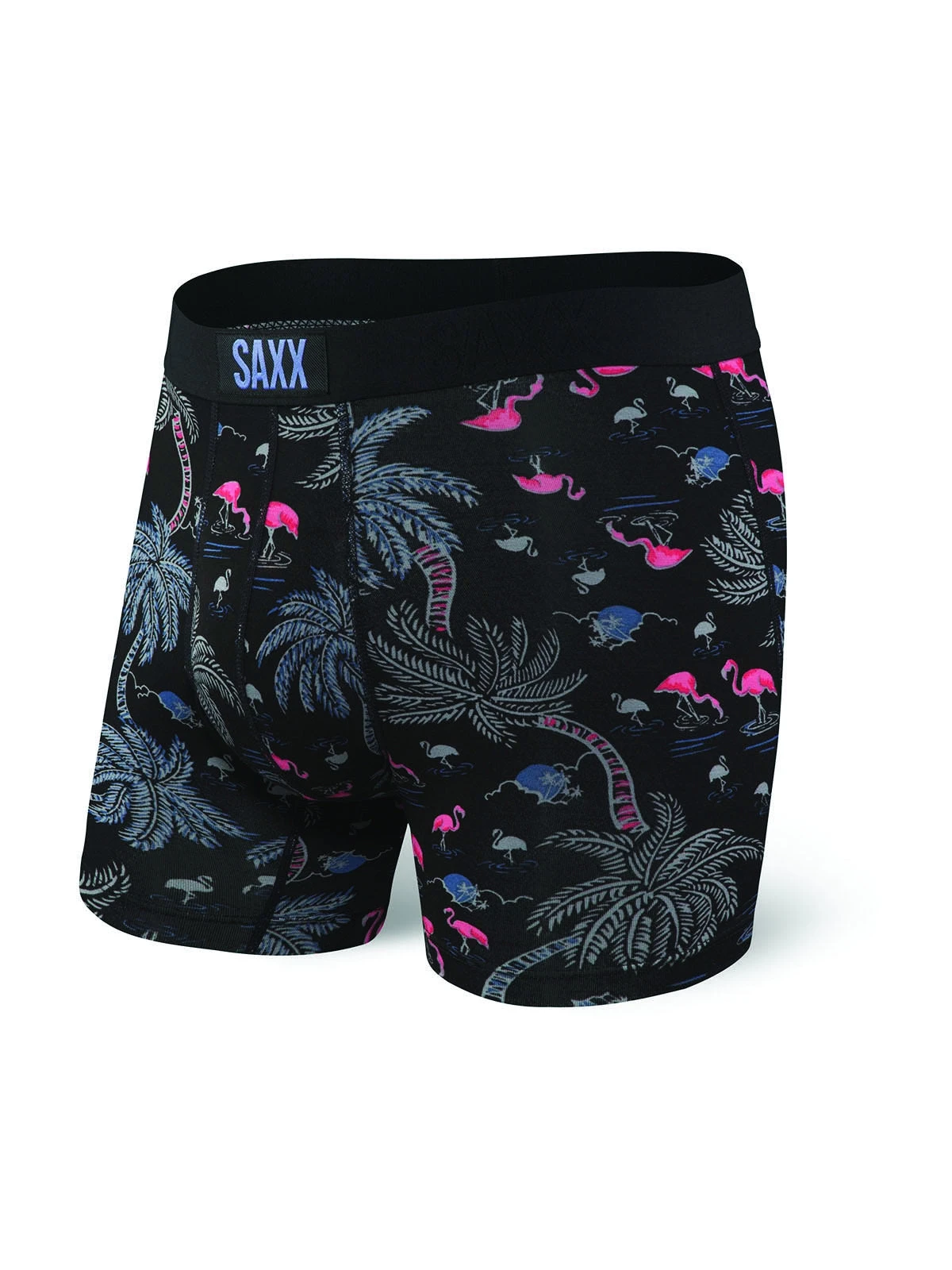 SAXX Vibe Boxer Brief Black Flamingo Beach SAXX Vibe Boxer Brief Black Flamingo Beach -Best Hockey Shop saxx vibe boxer brief black flamingo beach